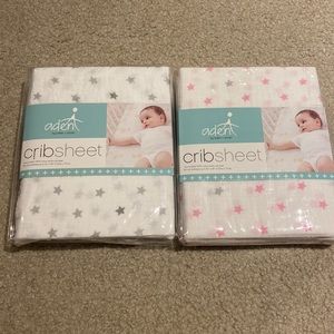 Pair of Aden and Anais crib sheet. Brand new